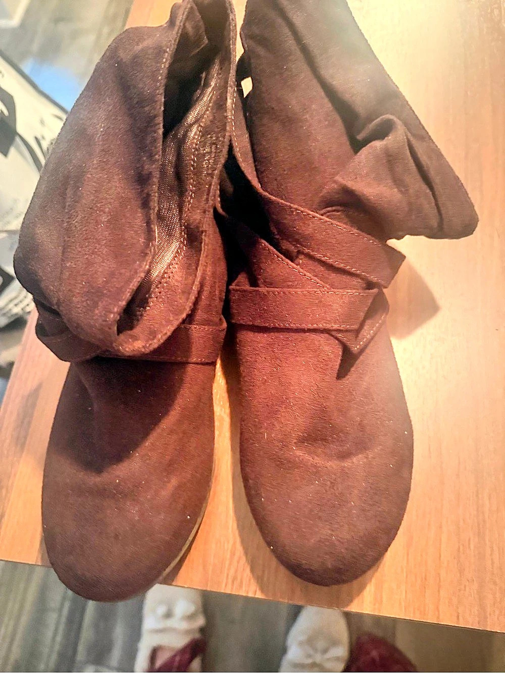 Brown Ankle Boots with Buckle